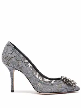 Dolce & Gabbana: Тёмные туфли  Crystal