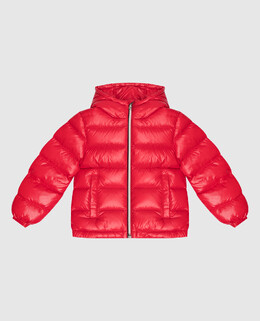 Moncler ENFANT: Красный пуховик  Aubert