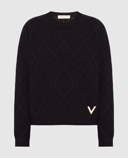 Valentino: Чёрный свитер 