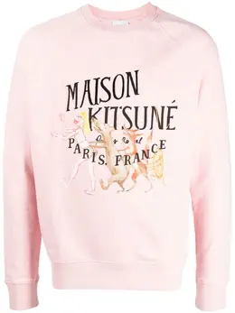 Maison Kitsuné: Свитер с принтом 