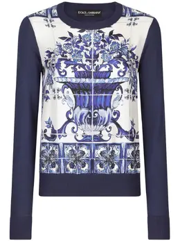 Dolce & Gabbana: Свитер  Majolica с принтом