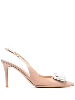 Gianvito Rossi: Бежевые туфли 