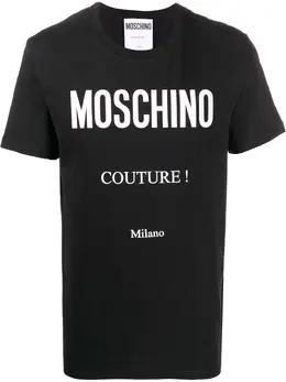 Moschino: Футболка  Couture с принтом