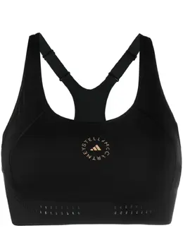 adidas by Stella McCartney: Чёрный бюстгальтер 
