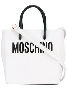 Moschino: Белая сумка-шоппер 