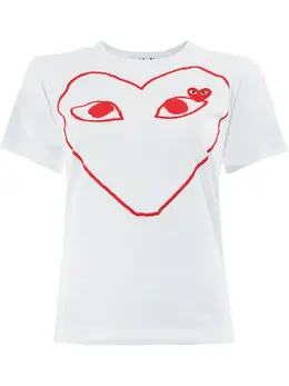 Comme Des Garçons Play: Футболка Heart с принтом