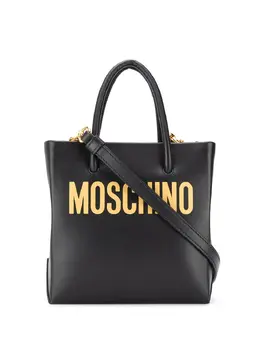 Moschino: Чёрная сумка-шоппер 