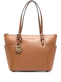 Michael Michael Kors: Коричневая сумка-шоппер  Jet Set