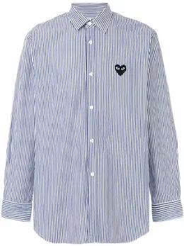 Comme Des Garçons Play: Рубашка  Heart в полоску