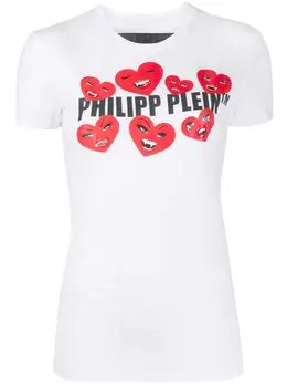 Philipp Plein: Белая футболка  Love Plein