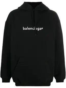 Balenciaga: Чёрная толстовка New Copyright