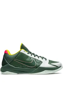 Nike: Зелёные кроссовки  Kobe 5 Protro