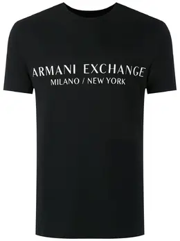 Armani Exchange: Футболка с принтом 