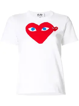 Comme Des Garcons Play: Футболка Heart с принтом