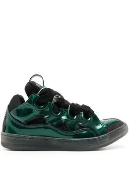 Lanvin: Зелёные кроссовки  Curb