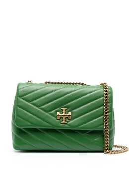 Tory Burch: Зелёная сумка  Kira Chevron