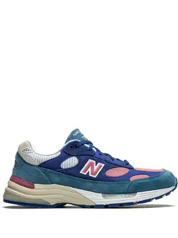 New Balance: Голубые кроссовки 