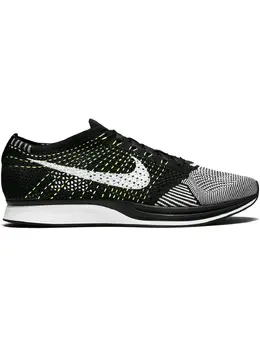 Nike: Чёрные кроссовки Flyknit Racer