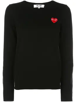 Comme Des Garçons Play: Чёрная футболка  Heart