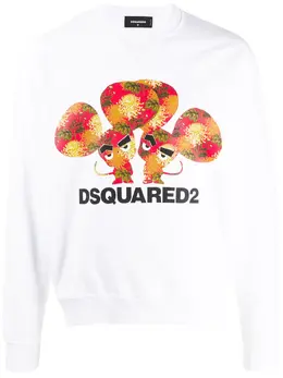 Dsquared2: Свитер с принтом 