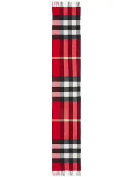 Burberry: Красный шарф  Classic Check