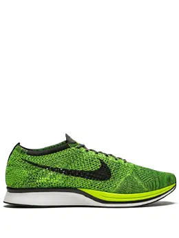 Nike: Зелёные кроссовки  Flyknit Racer