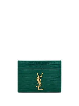 Saint Laurent: Зелёный картхолдер YSL