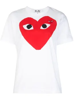 Comme Des Garçons Play: Белая футболка  Heart