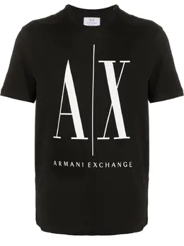 Armani Exchange: Футболка с принтом 