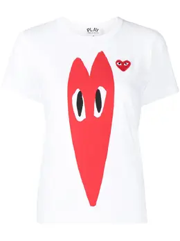 Comme Des Garçons Play: Футболка Heart с принтом