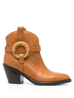 See by Chloé: Коричневые ботинки  Hana