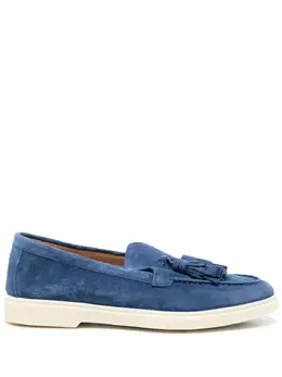Santoni: Голубые лоферы 