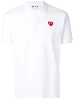 Comme Des Garcons Play: Белое поло  Heart