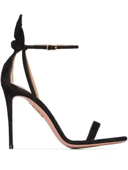Aquazzura: Чёрные сандалии  Bow Tie
