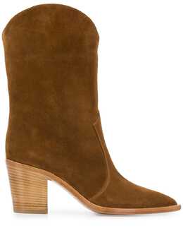 Gianvito Rossi: Коричневые ботинки 
