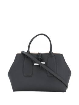 Longchamp: Чёрная сумка Roseau