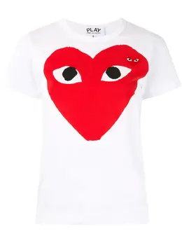 Comme Des Garçons Play: Футболка  Heart с принтом