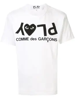 Comme Des Garcons Play: Футболка с принтом 