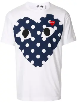 Comme Des Garçons Play: Футболка Heart с принтом