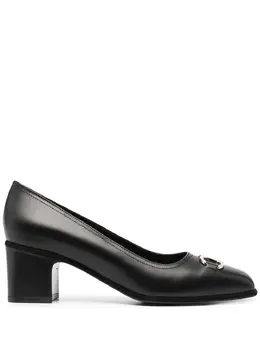 Salvatore Ferragamo: Чёрные туфли  Gancini