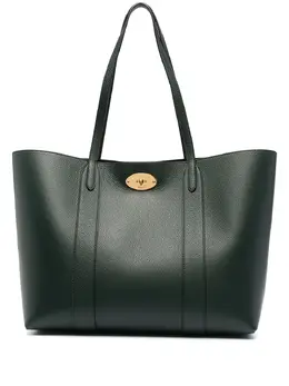 Mulberry: Зелёная сумка-шоппер  Bayswater