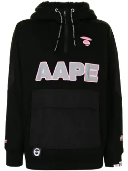 AAPE BY *A BATHING APE®: Чёрная толстовка 