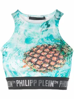 Philipp Plein: Голубой топ  Pineapple Skies