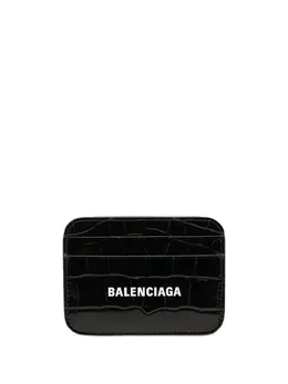 Balenciaga: Чёрный картхолдер Cash