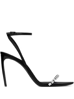 Saint Laurent: Чёрные босоножки 