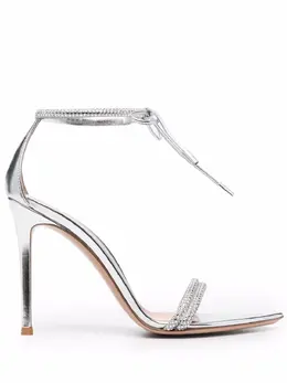 Gianvito Rossi: Серебристые сандалии 
