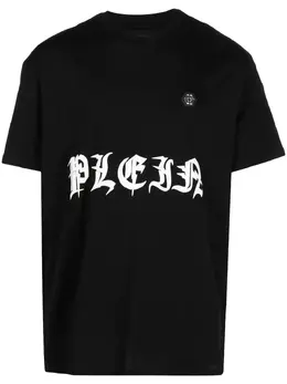 Philipp Plein: Чёрная футболка  Gothic Plein