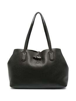 Longchamp: Чёрная сумка  Roseau