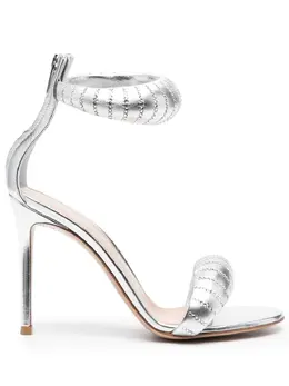 Gianvito Rossi: Серебристые сандалии 