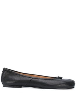 Maison Margiela - Tabi Leather Ballet Flats s58wz0042-p3753t8013